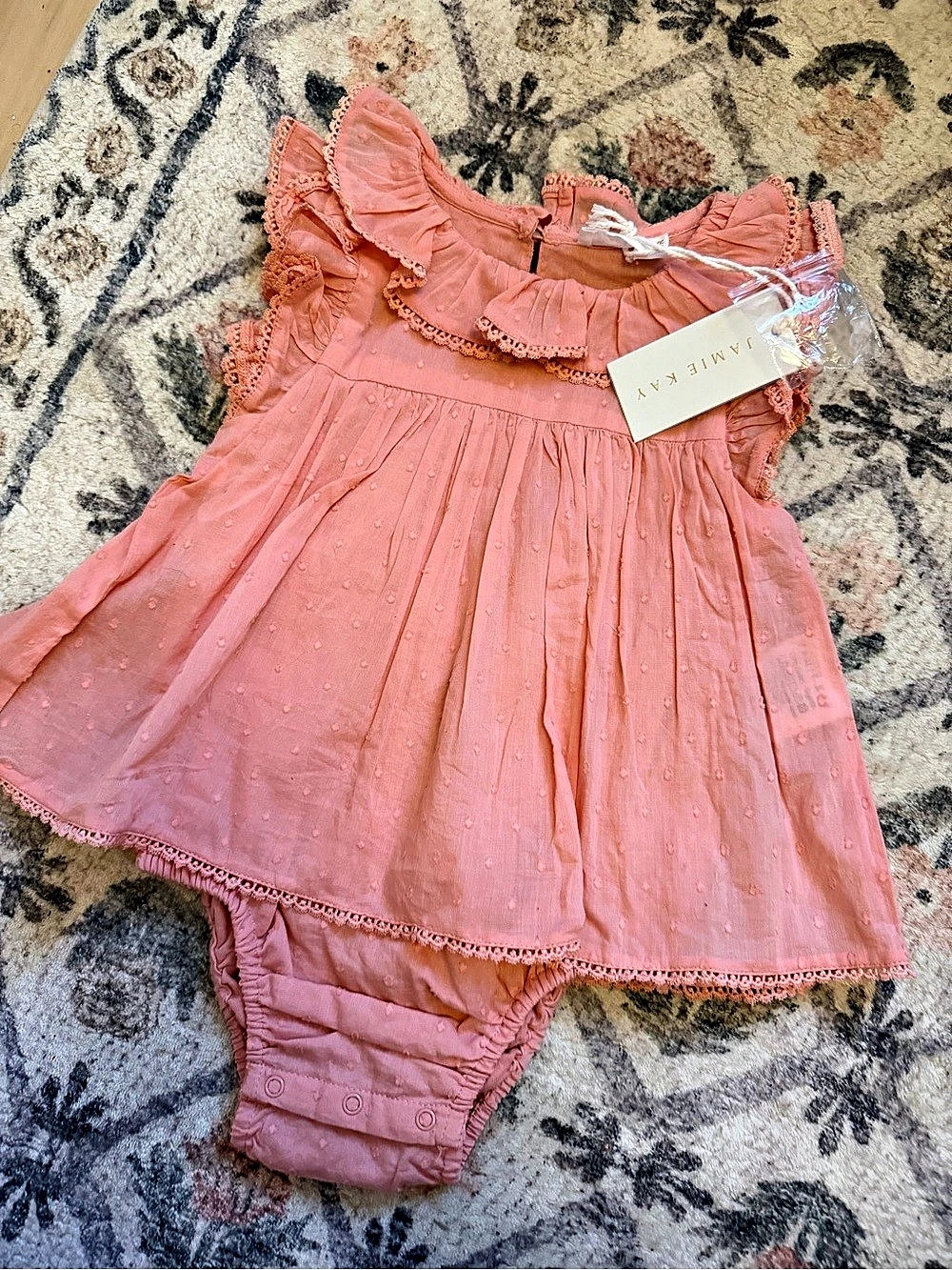 Jamie Kay Organic Cotton Frannie Playsuit Pink Dress